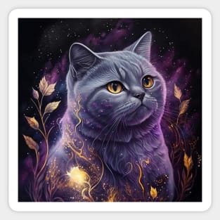 Cosmic British Shorthair Kitten Sticker